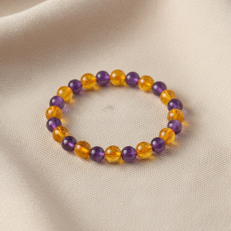 Amethyst Bracelet And Citrine Bracelet - — Consecrated Numero-Vastu Remedy by Dhrminder Bhattia