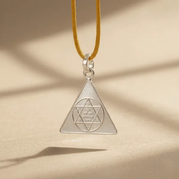 Maa Saraswati Yantra Silver Locket — Consecrated Numero-Vastu Remedy by Dhrminder Bhattia