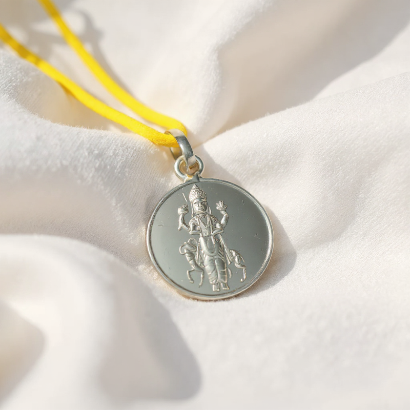 Shri Mangal Yantra Silver Locket (With Thread) - — Consecrated Numero-Vastu Remedy by Dhrminder Bhattia