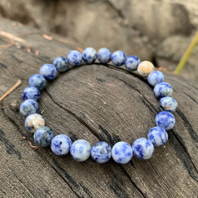 Sodalite Bracelet (8mm) for Men and Women - — Consecrated Numero-Vastu Remedy by Dhrminder Bhattia