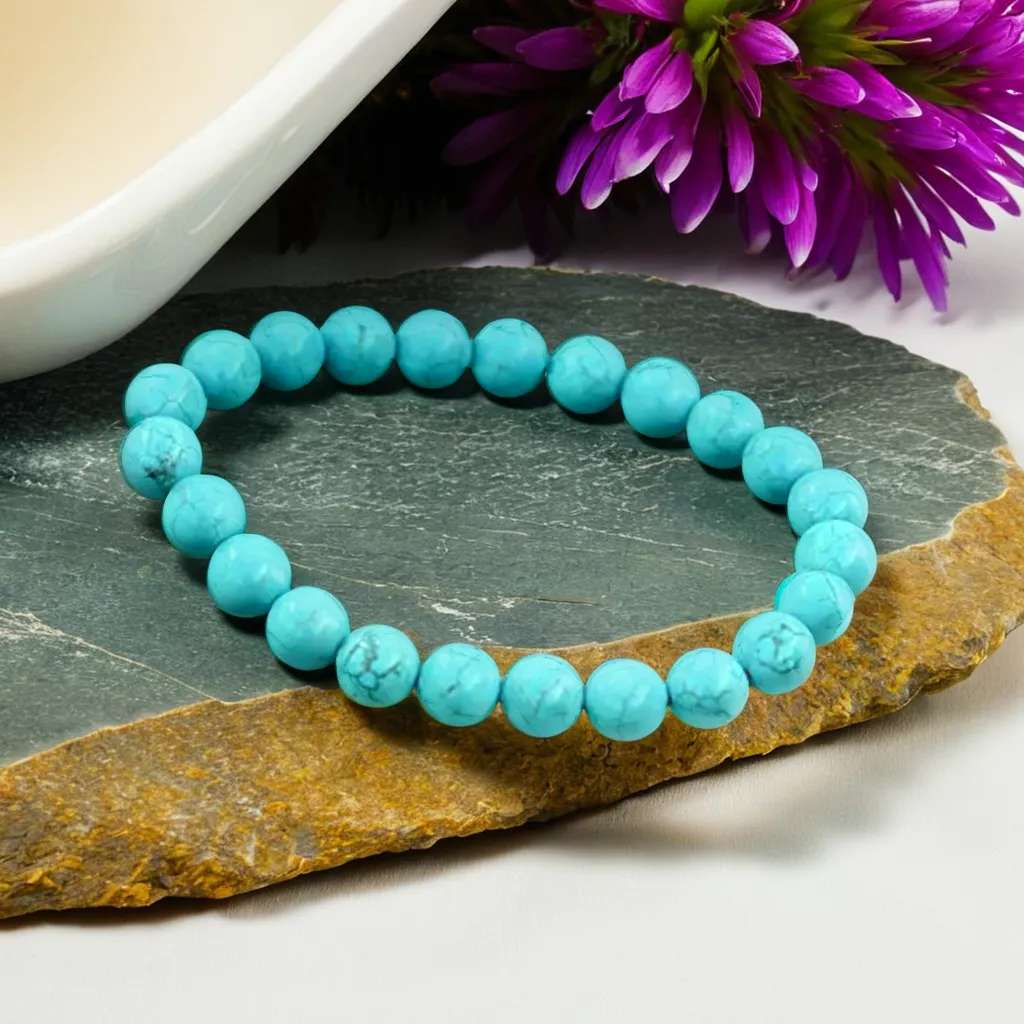 Turquoise Crystal Bracelet for Men & Women | Balance & Positivity — Consecrated Numero-Vastu Remedy by Dhrminder Bhattia