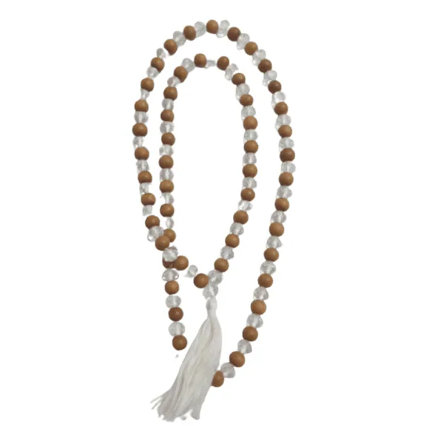Wood Crystal Mala (108+1 Beads) — Consecrated Numero-Vastu Remedy by Dhrminder Bhattia